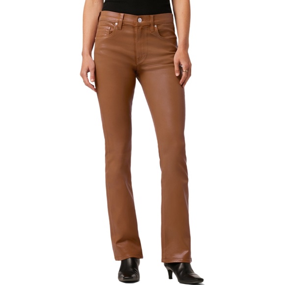 Hudson Barbra highrise bootcut pants | faux leather | burnt orange color - Picture 8 of 8